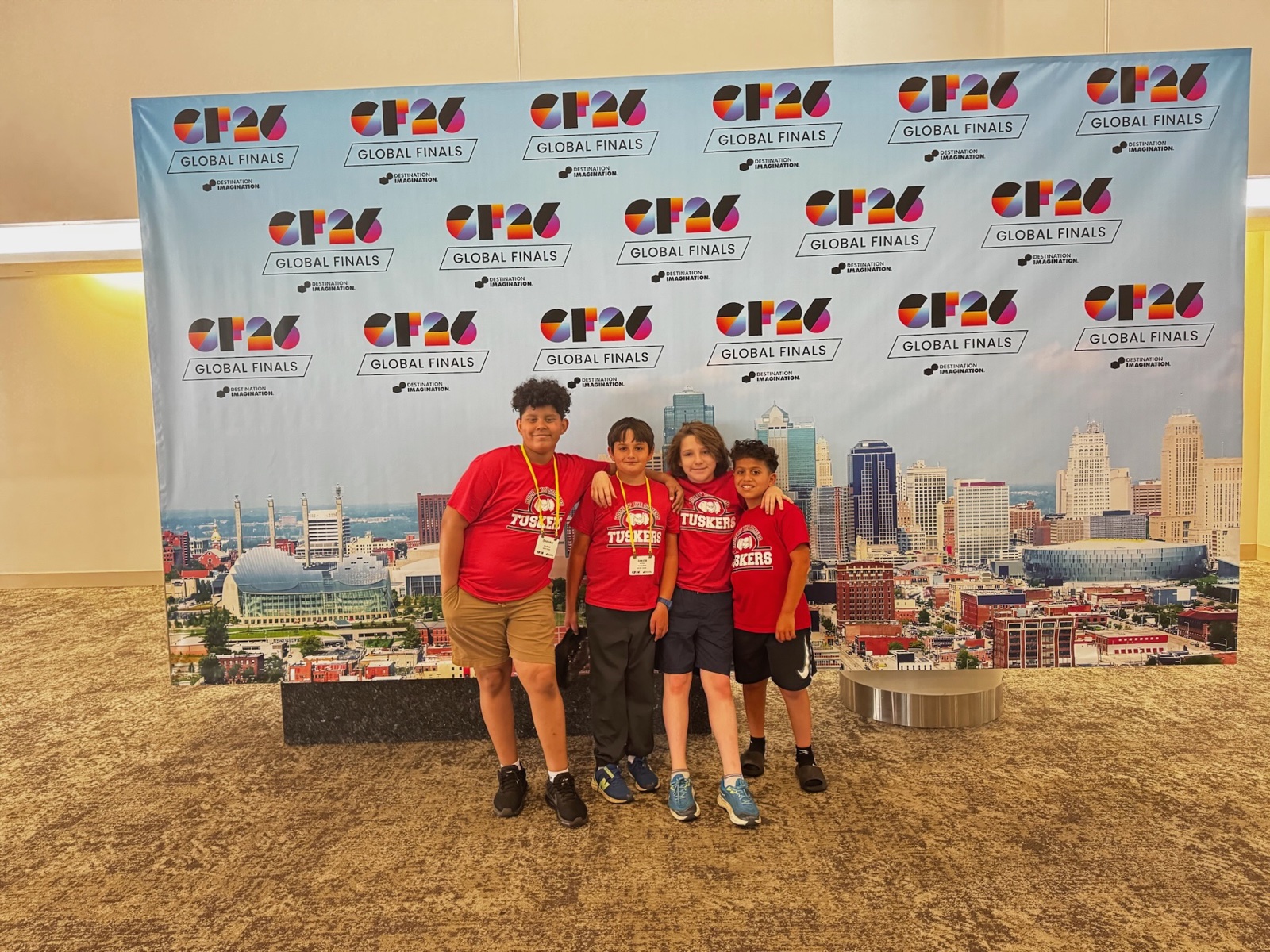 Fig. 14 — The team posing on the CF26 Global Finals backdrop